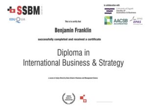 business diploma strategy international ssbm