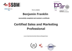 sales marketing professional certified certificate ssbm management