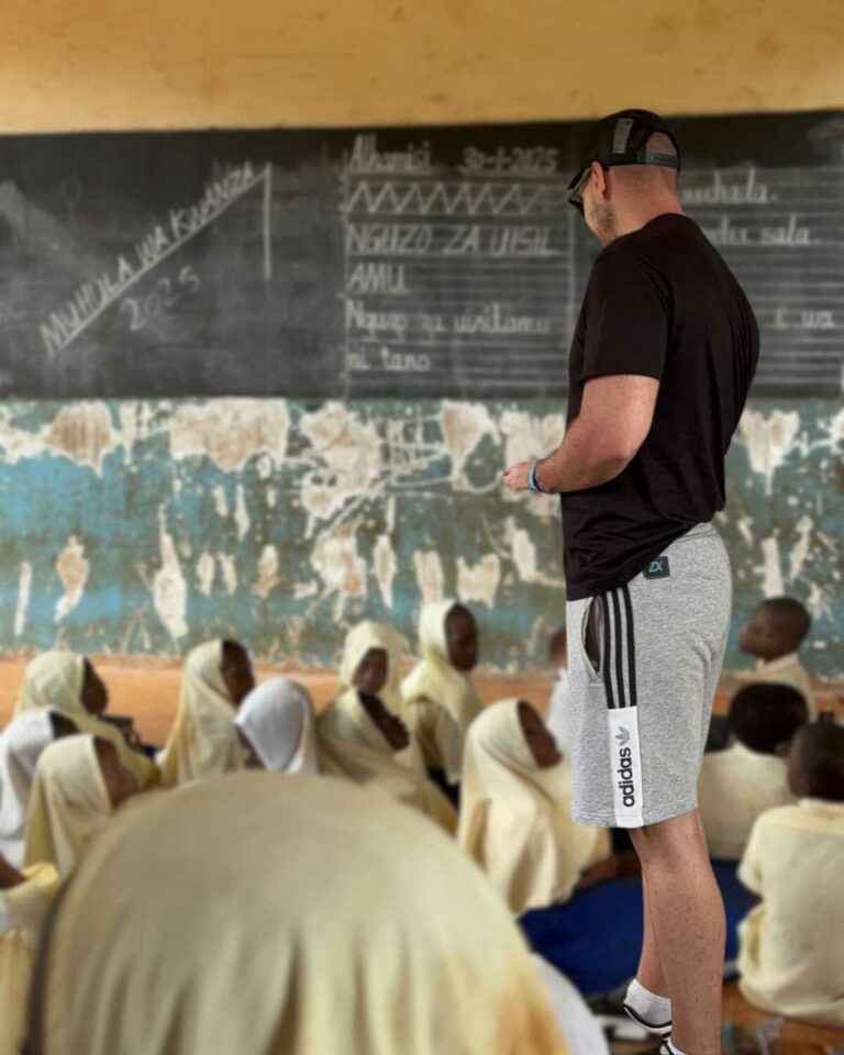 Dino Kolak at the Kidoti Primary School Zanzibar